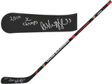Dustin Byfuglien Signed Chicago Blackhawks Logo 48 Inch Full Size Hockey Stick w/2010 SC Champs