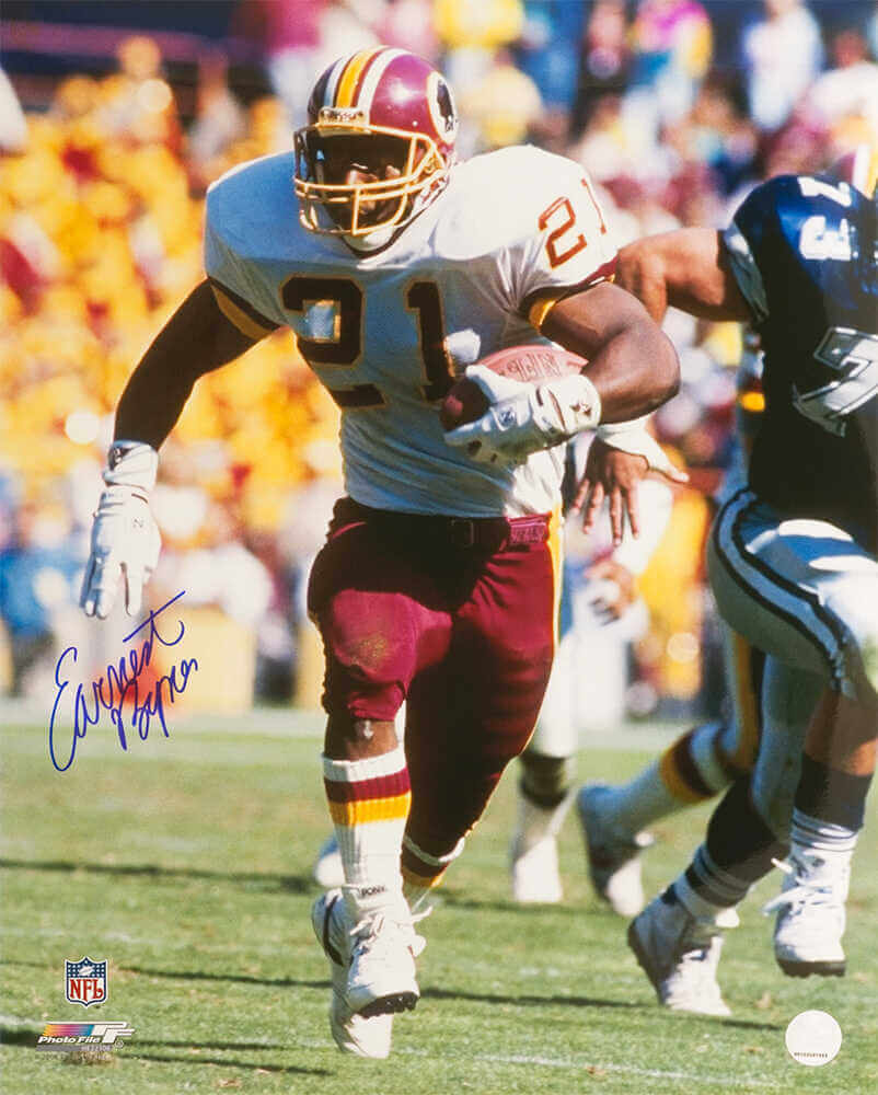 Earnest Byner Signed Washington Football Team White Jersey Action 16x20 Photo
