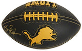 Barry Sanders Signed Lions Logo Black Roadster Football