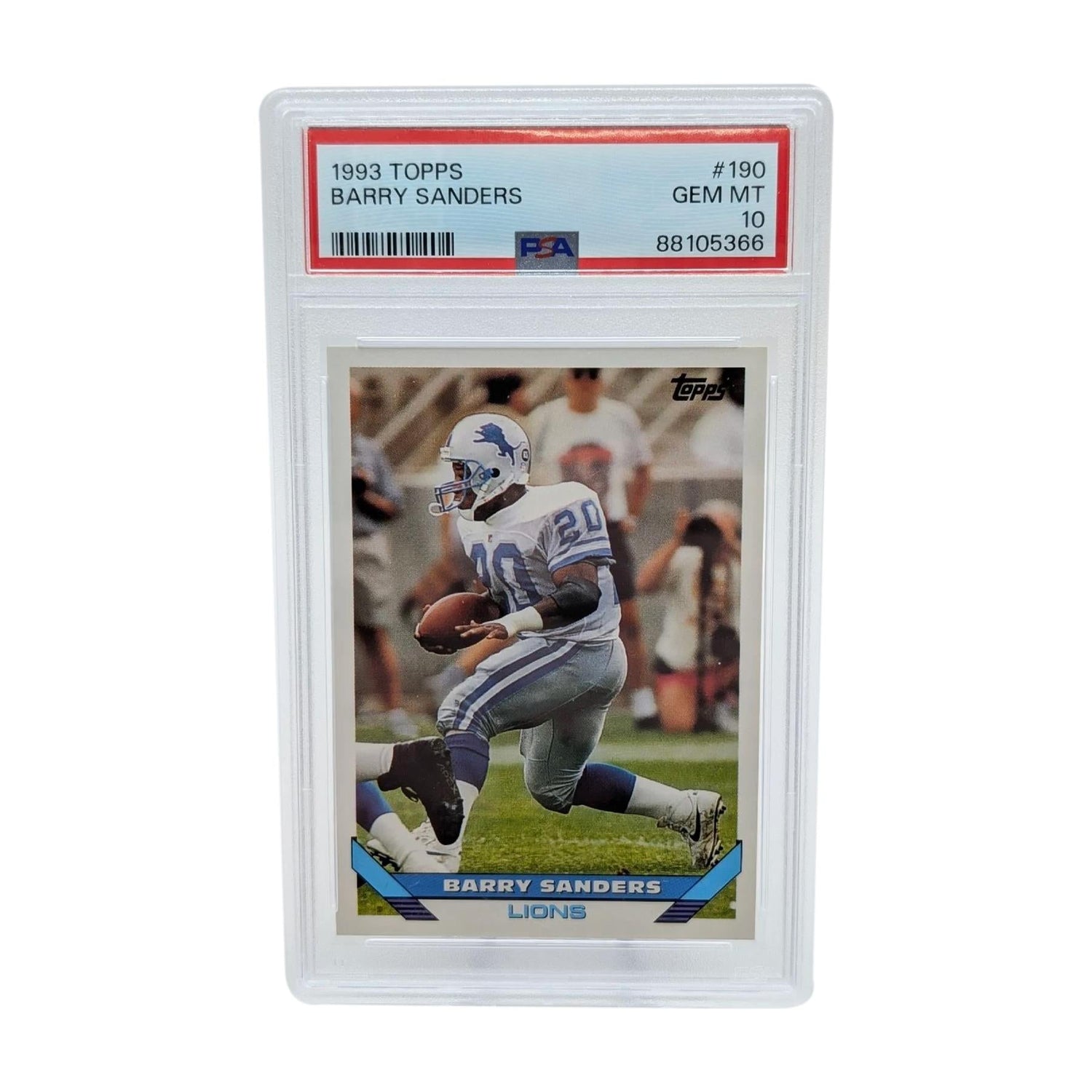 Barry Sanders 1993 Topps Gem Mint 10 Detroit Lions NFL