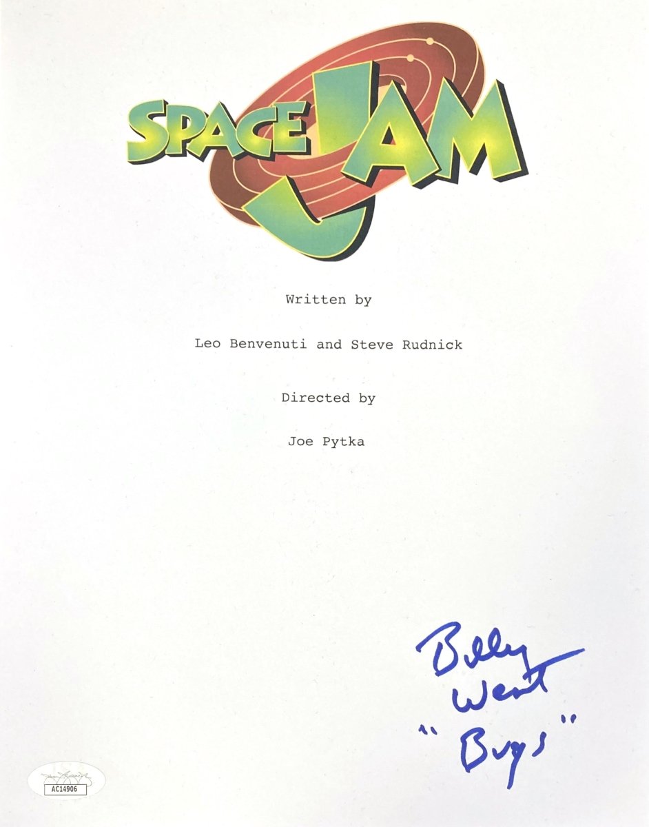 Script Covers Jr Billy West Signed Space Jam Script Cover Bugs Inscribed JSA – Pristine ...