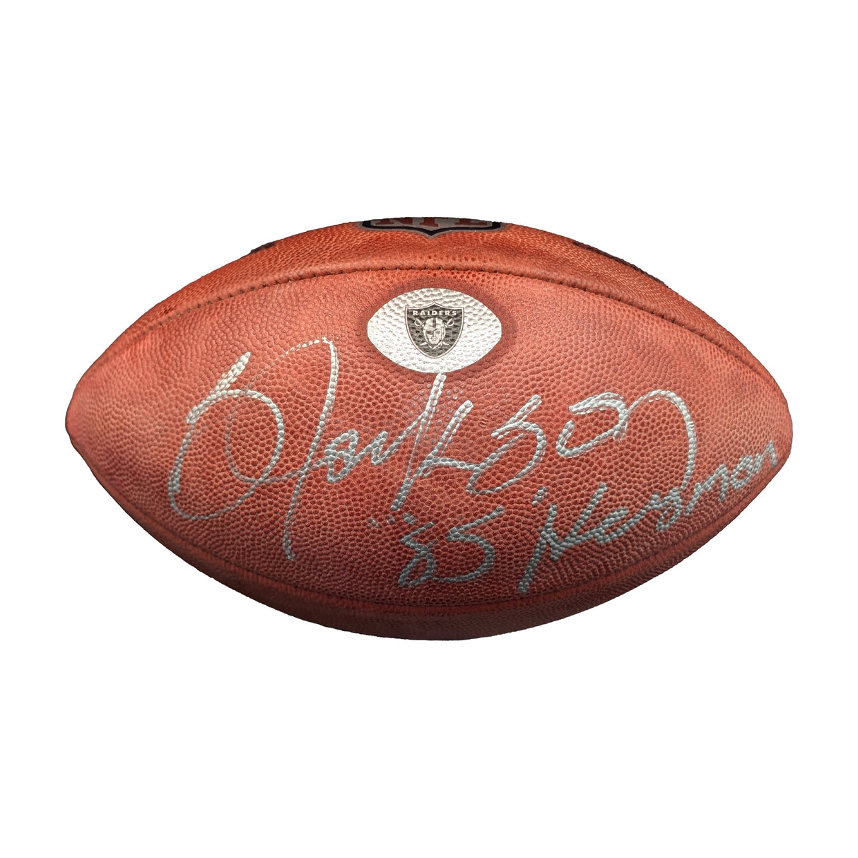 Bo Jackson Autographed Wilson Duke Official Heisman 85 Inscription