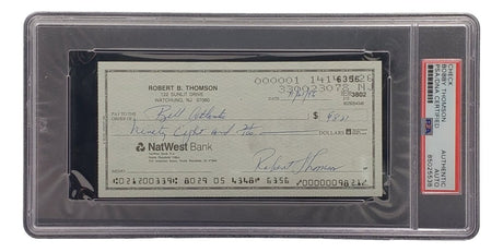 Bobby Thomson New York Giants Signed Bank Check PSA/DNA 85025538 - Sports Integrity
