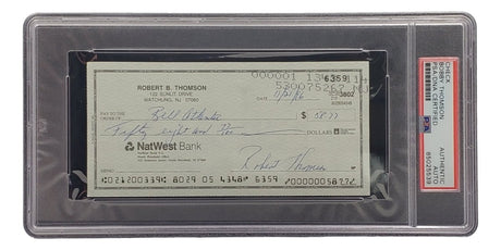 Bobby Thomson New York Giants Signed Bank Check PSA/DNA 85025539 - Sports Integrity