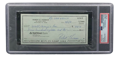 Bobby Thomson New York Giants Signed Bank Check PSA/DNA 85025541 - Sports Integrity