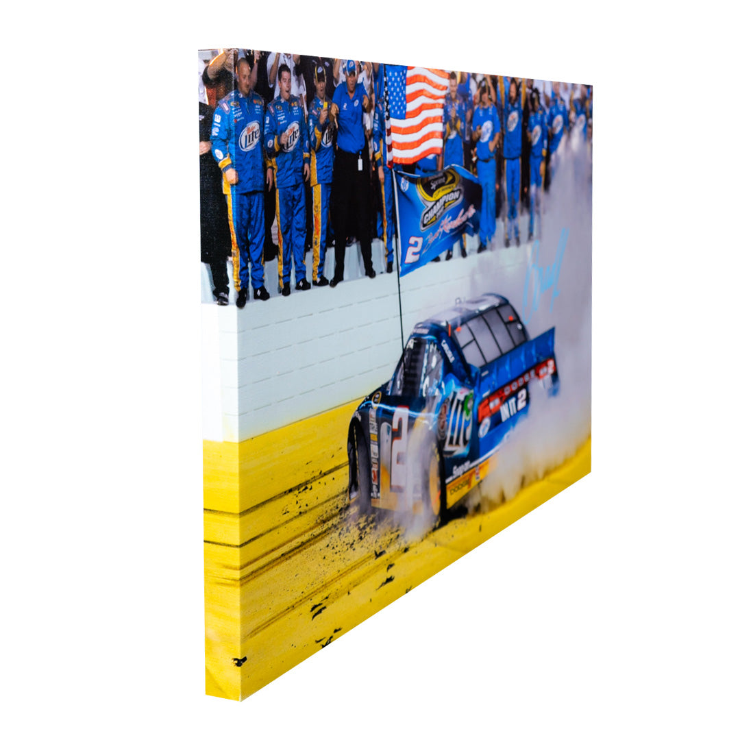 Brad Keselowski Signed 2012 NASCAR Cup Championship Celebration 20x32 Gallery Wrapped Photo on SpeedCanvas (PA)