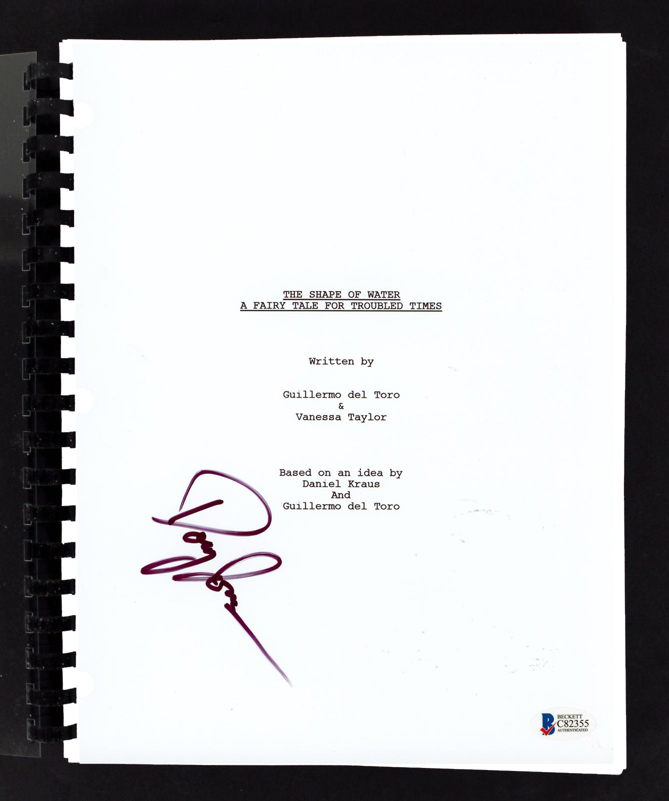 Doug Jones The Shape of Water Authentic Signed Movie Script BAS #C82355