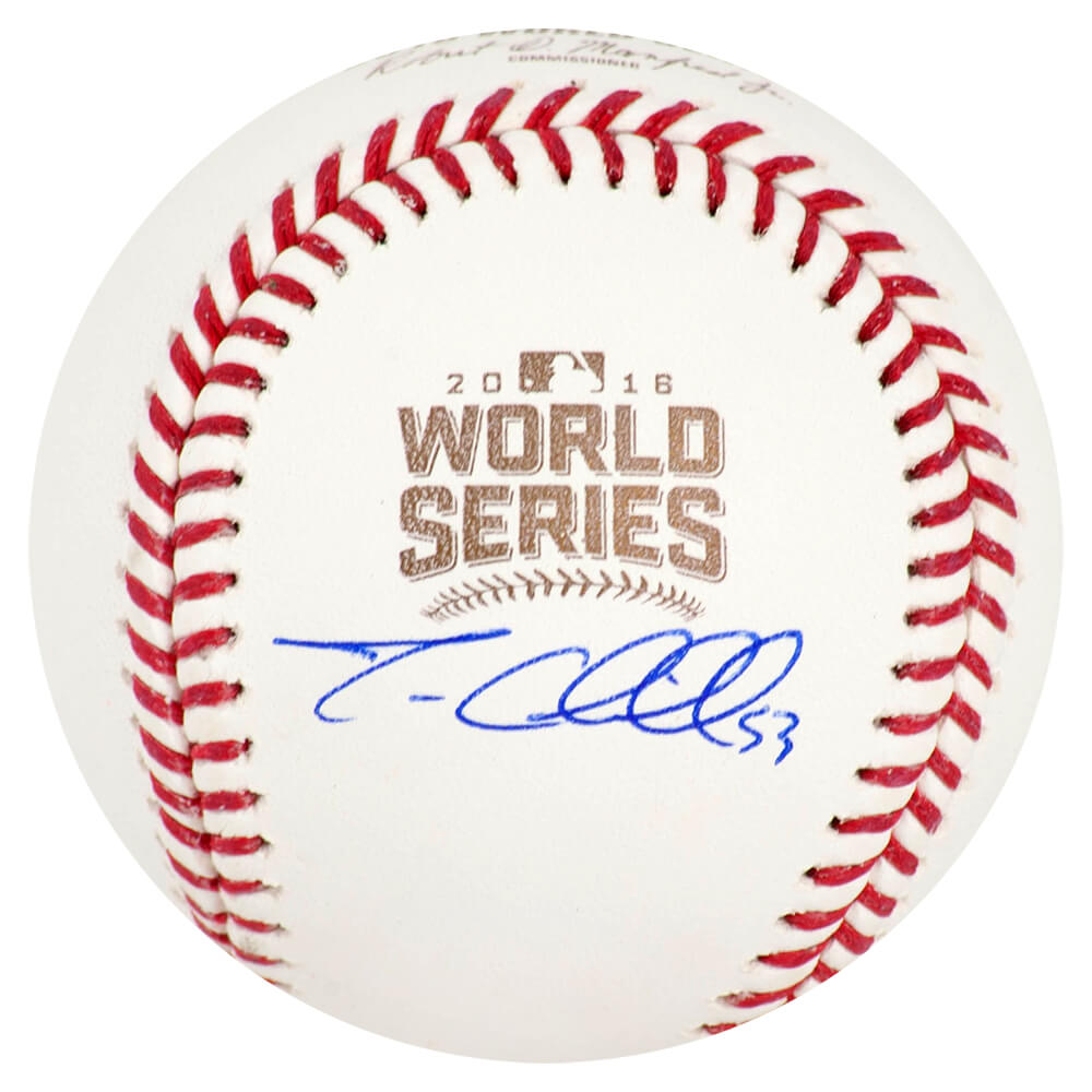 Trevor Cahill Signed Rawlings Official 2016 World Series Baseball