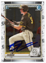 Owen Caissie Signed Chicago Cubs 2020 Bowman Draft Chrome Baseball Trading Card #BD-49