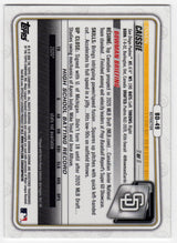 Owen Caissie Signed Chicago Cubs 2020 Bowman Draft Refractor Chrome Baseball Trading Card #BD-49