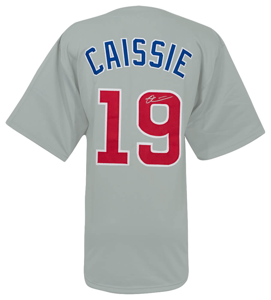 Owen Caissie Signed Grey Custom Baseball Jersey