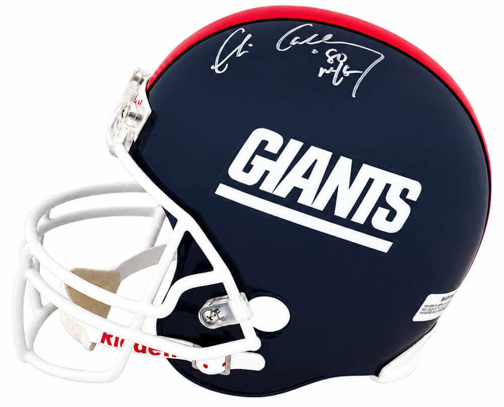 Chris Calloway Signed New York Giants Throwback Riddell Full Size (VSR4) Replica Helmet