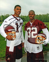 Jason Campbell & Carlos Rogers Signed Washington Football Team Pose 8x10 Photo