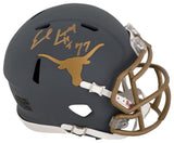 Earl Campbell Signed Texas Longhorns SLATE Riddell Speed Mini Helmet w/HT'77