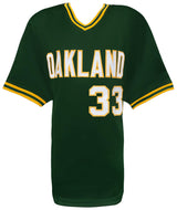 Jose Canseco Signed Green Throwback Custom Baseball Jersey