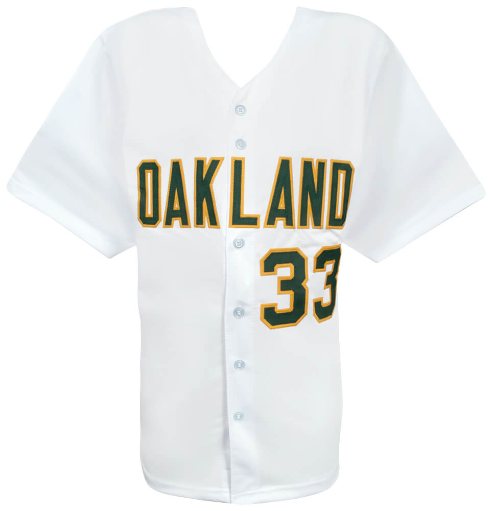 Jose Canseco Signed White Custom Baseball Jersey w/40-40