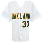 Jose Canseco Signed White Custom Baseball Jersey w/40-40