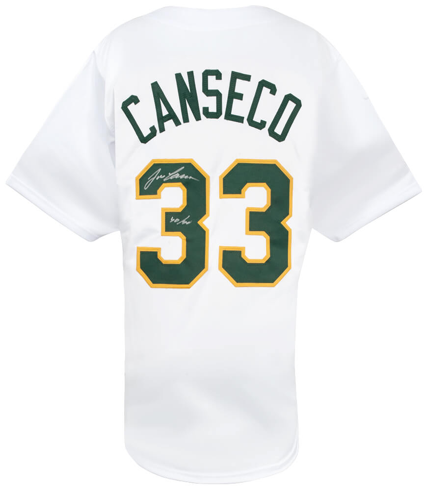 Jose Canseco Signed White Custom Baseball Jersey w/40-40
