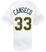 Jose Canseco Signed White Custom Baseball Jersey w/40-40