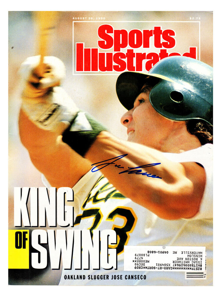 Jose Canseco Signed Oakland A's (Athletics) August 20, 1990 Original Sports Illustrated Magazine