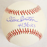 Steve Carlton Signed Rawlings Official MLB Baseball w/4,136 K's