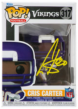 Cris Carter Signed Minnesota Vikings NFL Funko Pop Doll #317