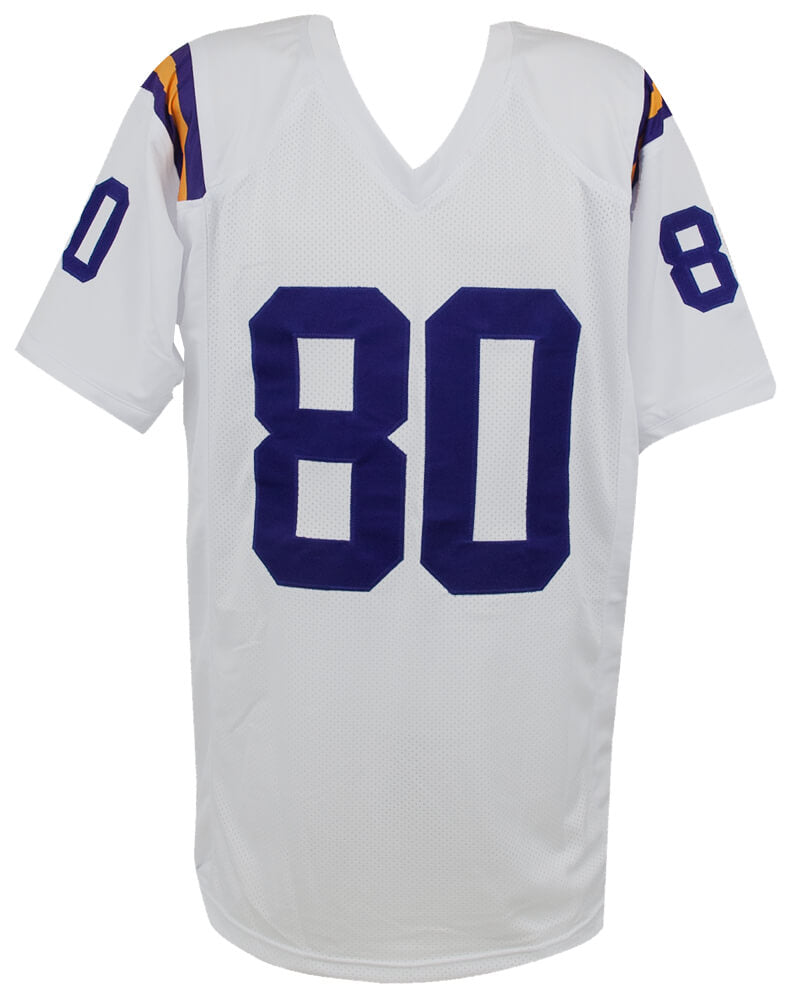 Cris Carter Signed White Throwback Custom Football Jersey