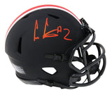 Cris Carter Signed Ohio State Buckeyes Eclipse Black Matte Riddell Speed Mini Helmet
