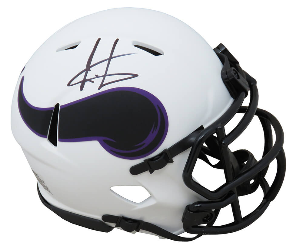 Cris Carter Signed Minnesota Vikings Lunar Eclipse White Matte Riddell Speed Mini Helmet