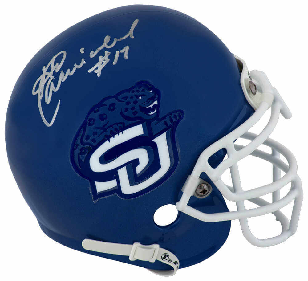 Harold Carmichael Signed Southern University Schutt Mini Helmet