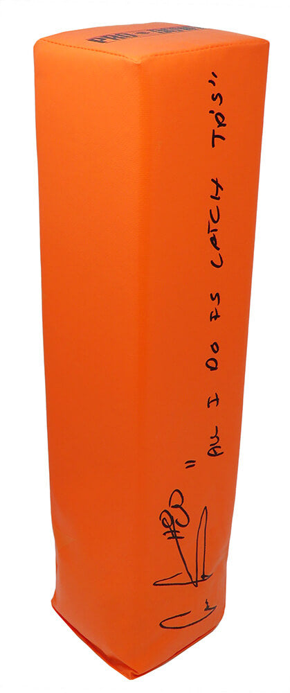 Cris Carter Signed Orange Endzone Pylon w/All I Do Is Catch TD's