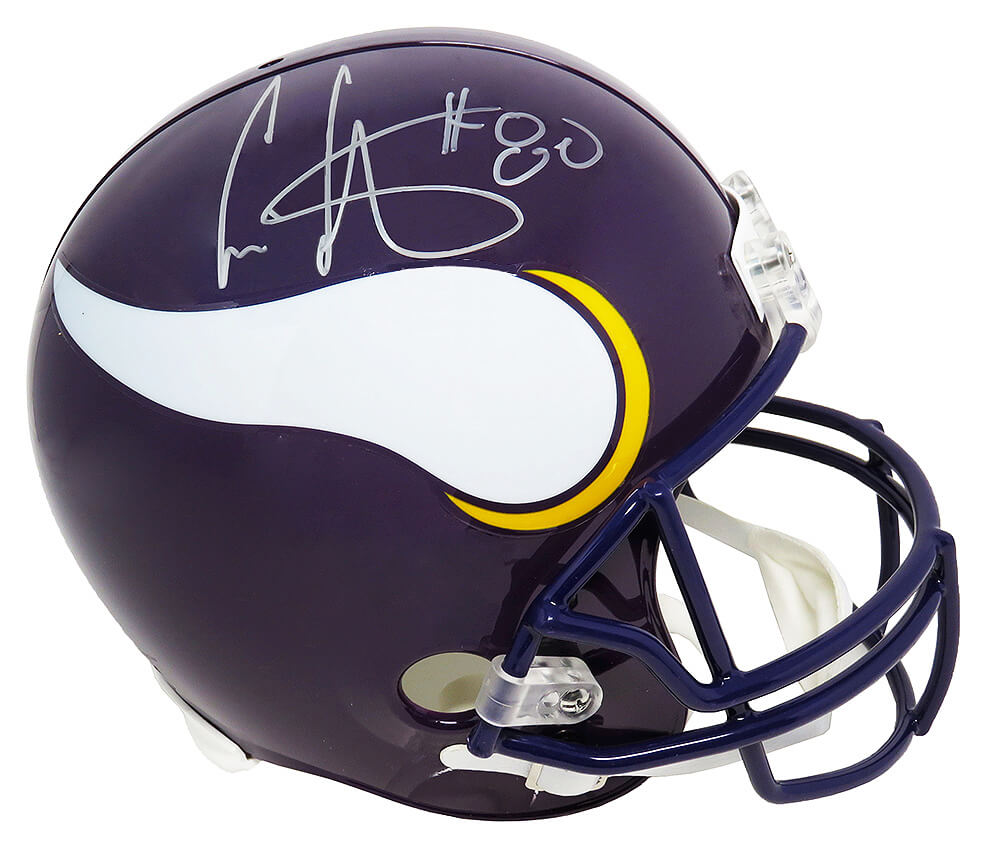 Cris Carter Signed Minnesota Vikings 1990's Style Riddell Full Size Replica Helmet