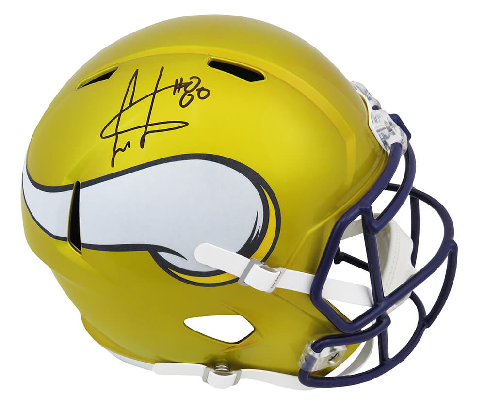 Cris Carter Signed Minnesota Vikings FLASH Riddell Full Size Speed Replica Helmet