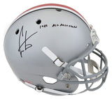 Cris Carter Signed Ohio State Buckeyes Schutt Full Size Replica Helmet w/1986 All American