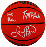 Larry Bird, Kevin McHale & Robert Parish Signed Wilson Indoor/Outdoor NBA Basketball