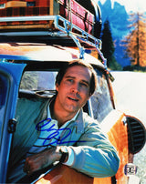 Chevy Chase Signed National Lampoon's Vacation Driving Car With Head Out Window 8x10 Photo