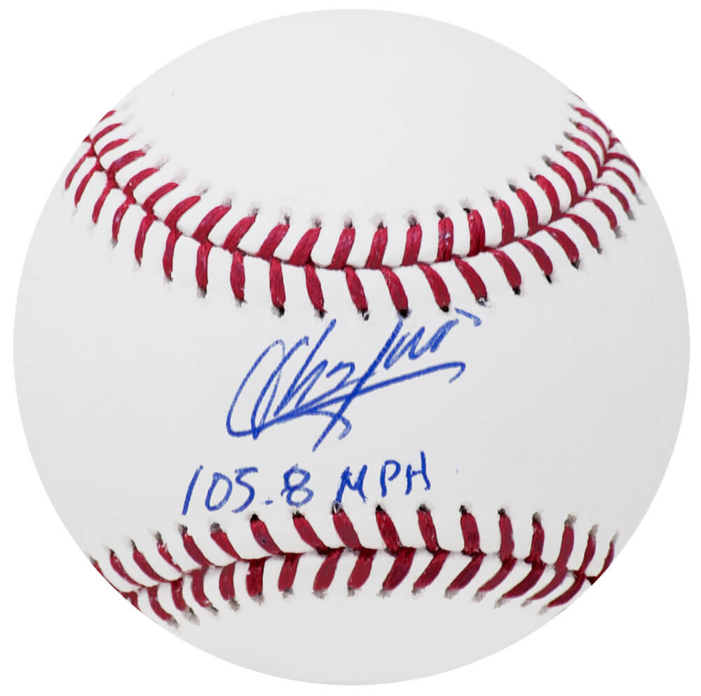 Aroldis Chapman Signed Rawlings Official MLB Baseball w/105.8 MPH