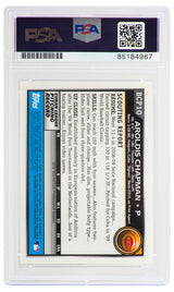 Aroldis Chapman Signed Reds 2010 Bowman Chrome Prospects Rookie Baseball Trading Card #BCP10 - (PSA Encapsulated)