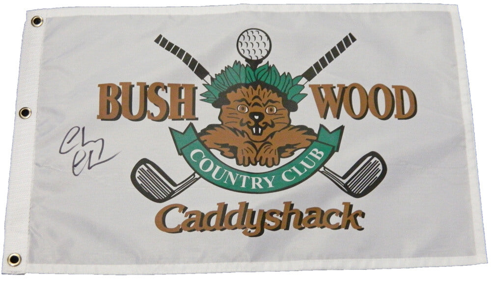 Chevy Chase Signed Caddyshack Bushwood Flag