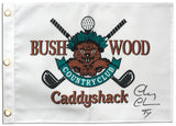 Chevy Chase Signed Caddyshack Bushwood 18x13 Golf Pin Flag w/Ty