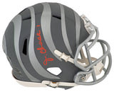 Ja'Marr Chase Signed Cincinnati Bengals SLATE Riddell Speed Mini Helmet - (Beckett)