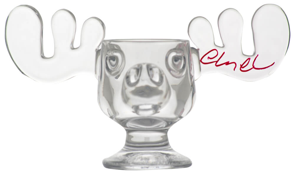 Chevy Chase Signed National Lampoon's Christmas Vacation Glass Moose Mug