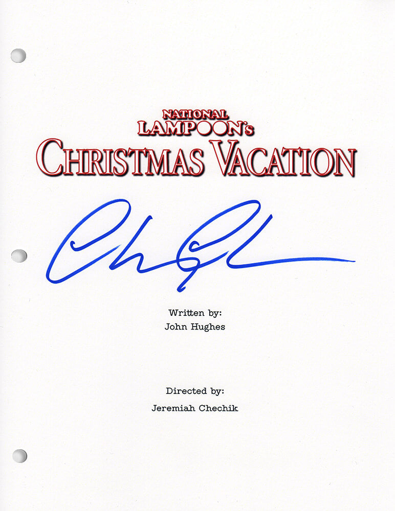 Chevy Chase Signed National Lampoon's Christmas Vacation Movie Script Cover Page