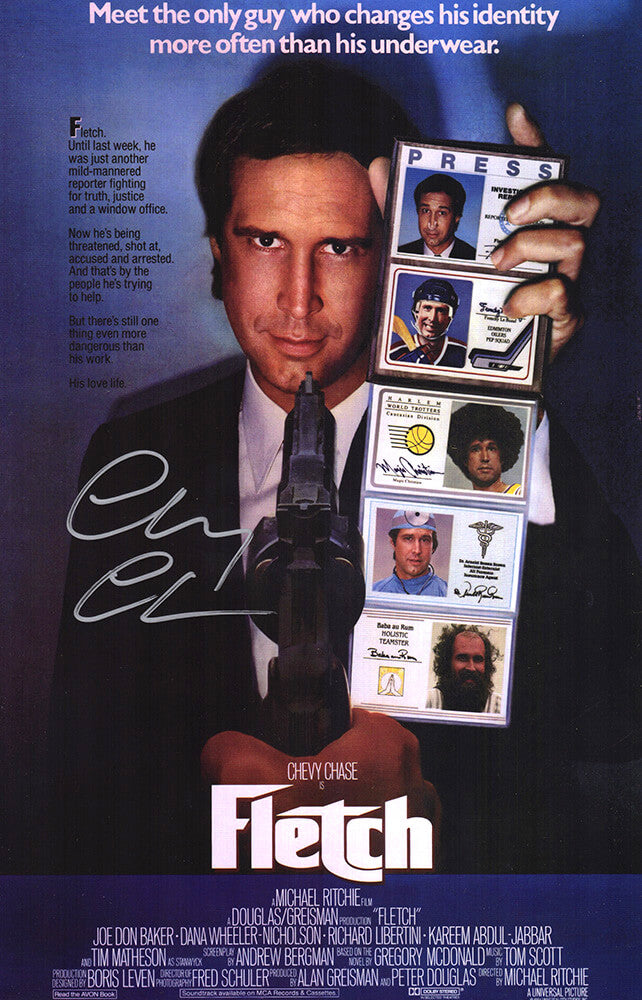 Chevy Chase Signed 'Fletch' 11x17 Movie Poster