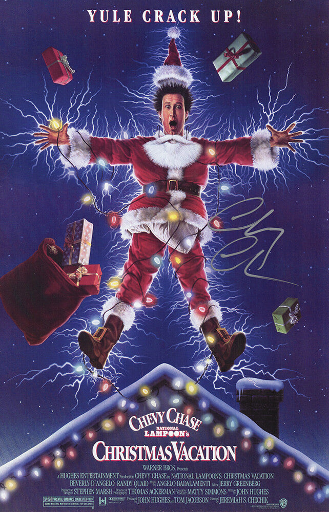 Chevy Chase Signed 'Christmas Vacation' 11x17 Movie Poster
