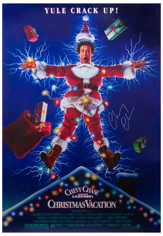 Chevy Chase Signed 'Christmas Vacation' 27x40 F/S Movie Poster