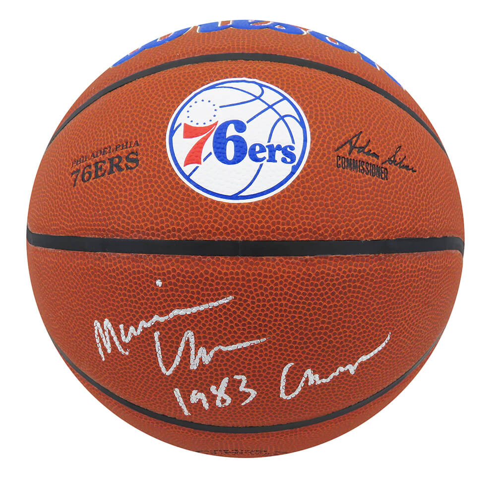 Maurice Cheeks Signed Wilson Philadelphia 76ers Logo NBA Basketball w/83 Champs