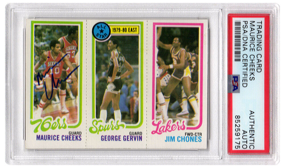 Maurice Cheeks Signed Philadelphia 76ers 1980-81 Topps Rookie Basketball Card #178 - (PSA Encapsulated)