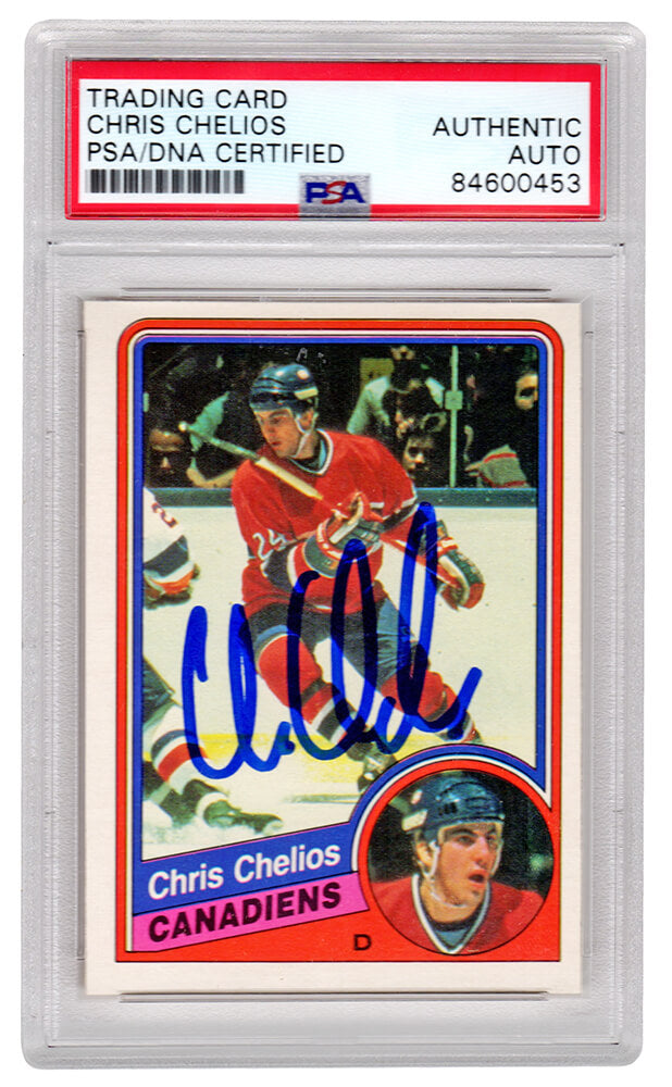 Chris Chelios Signed Montreal Canadiens 1984 O-Pee-Chee Rookie Hockey Card #259 - (PSA/DNA Encapsulated)