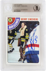 Gerry Cheevers Signed Boston Bruins 1978-79 Topps Hockey Trading Card #140 - (Beckett Encapsulated)
